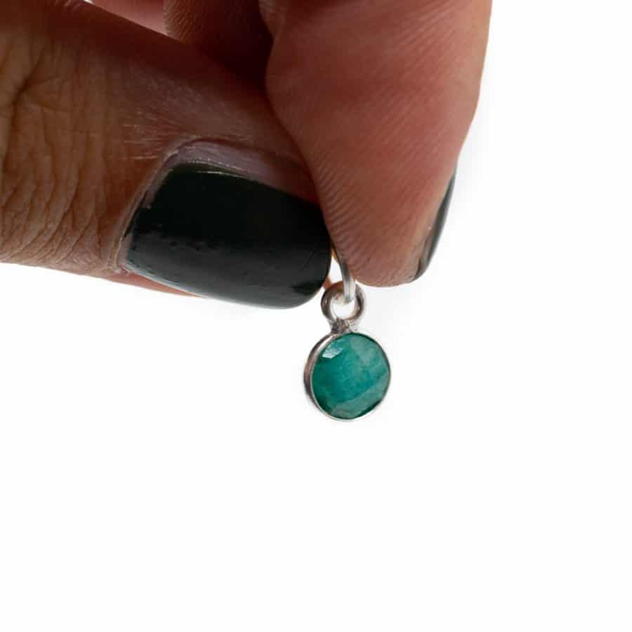Geboortesteen Hanger Mei Smaragd 925 Zilver (6 mm) - Afbeelding 4